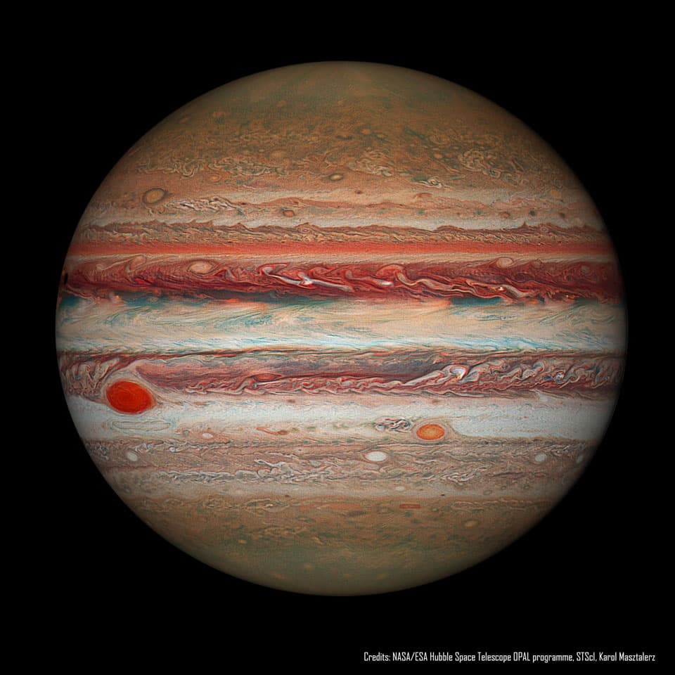 Hubble's Jupiter and the Shrinking Great Red Spot Image